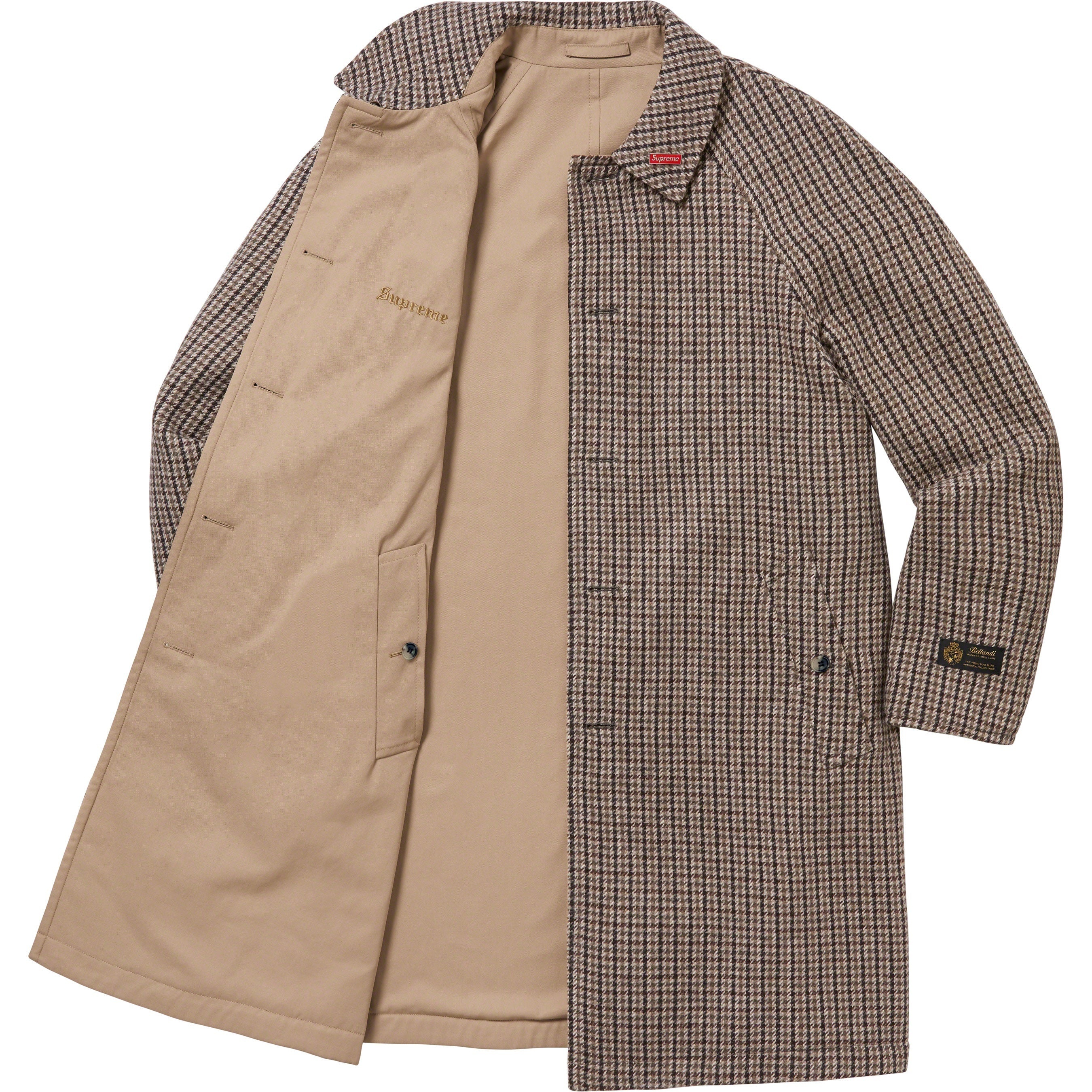 Reversible Houndstooth Overcoat view 7